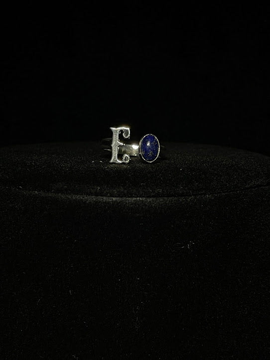 Western Jewelry Designs | Genuine Gemstone Initial Rings - Regul Silver