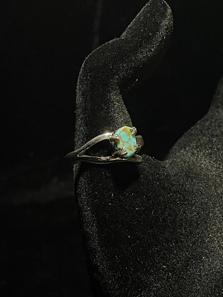 Adjustable | Mini Genuine Turquoise Sterling Silver Rings - Regul Silver