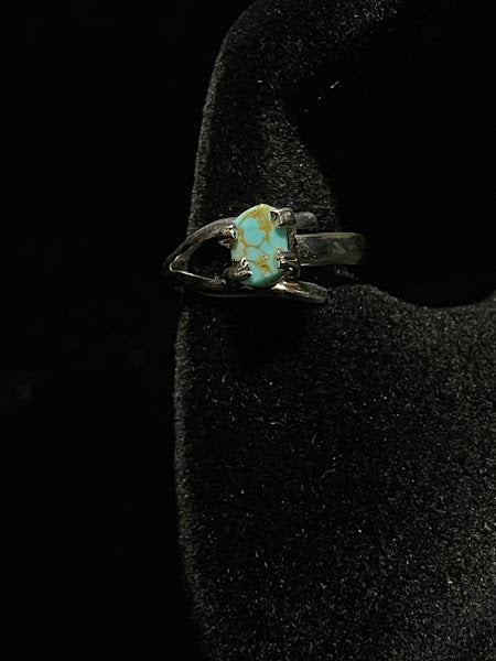 Adjustable | Mini Genuine Turquoise Sterling Silver Rings - Regul Silver
