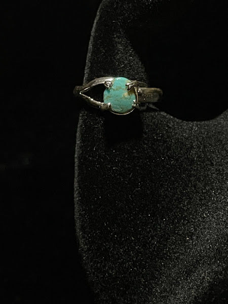Adjustable | Mini Genuine Turquoise Sterling Silver Rings - Regul Silver