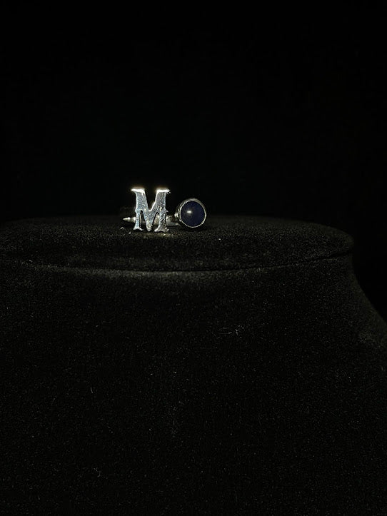 Western Jewelry Designs | Genuine Gemstone Initial Rings - Regul Silver