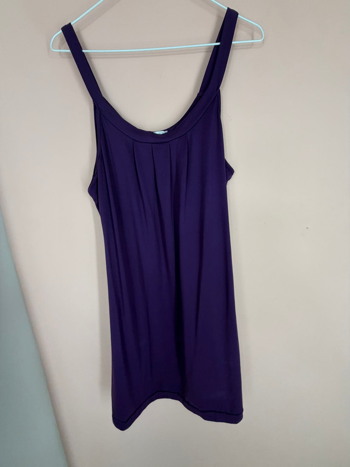 Ekouaer purple tunic tank top, full front view
