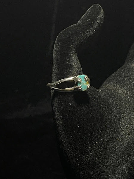 Adjustable | Mini Genuine Turquoise Sterling Silver Rings - Regul Silver