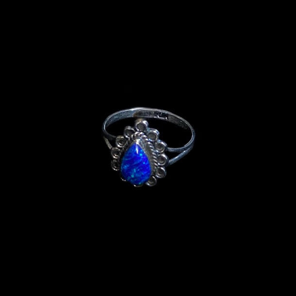 Designer Filigree| Intricate Real Lab Opal Ring - Regul Silver