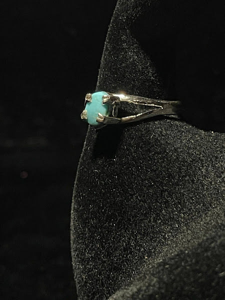 Adjustable | Mini Genuine Turquoise Sterling Silver Rings - Regul Silver