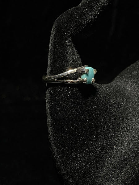 Adjustable | Mini Genuine Turquoise Sterling Silver Rings - Regul Silver