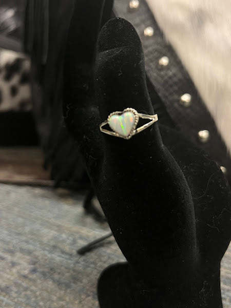 Handmade Sterling Silver  and Lab Opal Gemstone Rings - Regul Silver