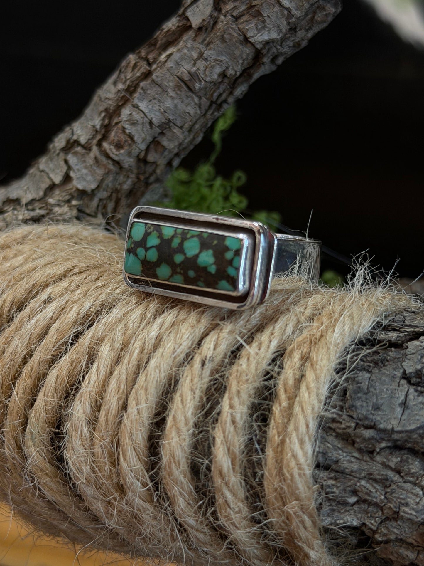 Kingman Turquoise Sterling Silver Statement Ring