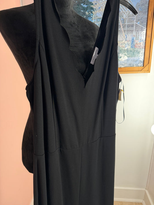 Socialite black sleeveless jumpsuit, side view