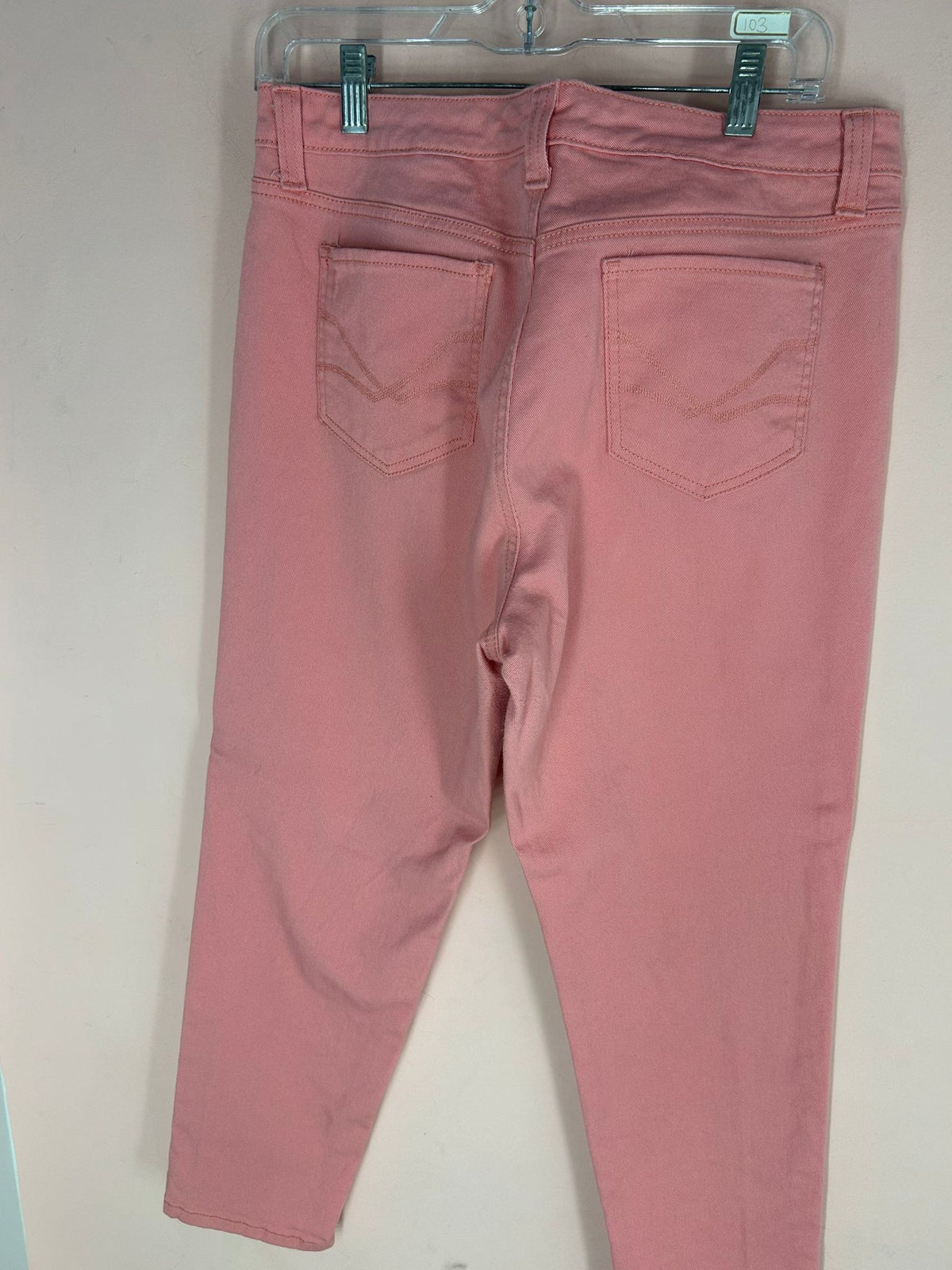 Back view of blush Pink Skinny Jeans for Women, Vintage America, Nine West