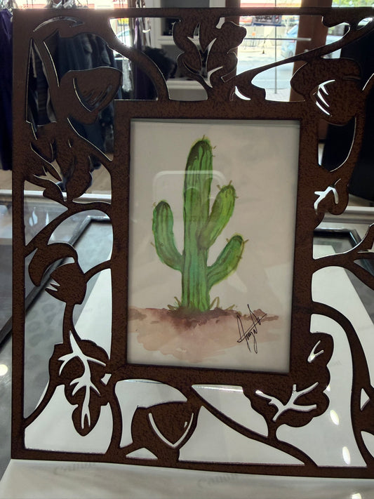 Front view of what Sustains You — Saguaro Watercolor Painting by Selena Angeles