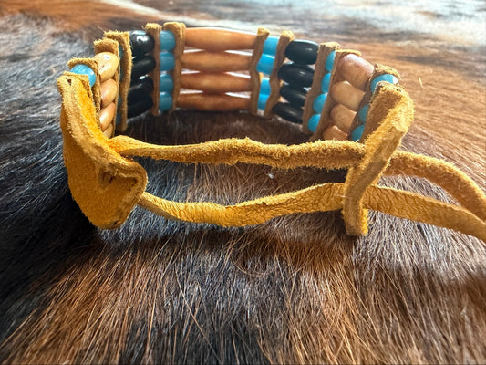 Back view of natural Bone Hairpipe Bracelet - Southwest by Design
