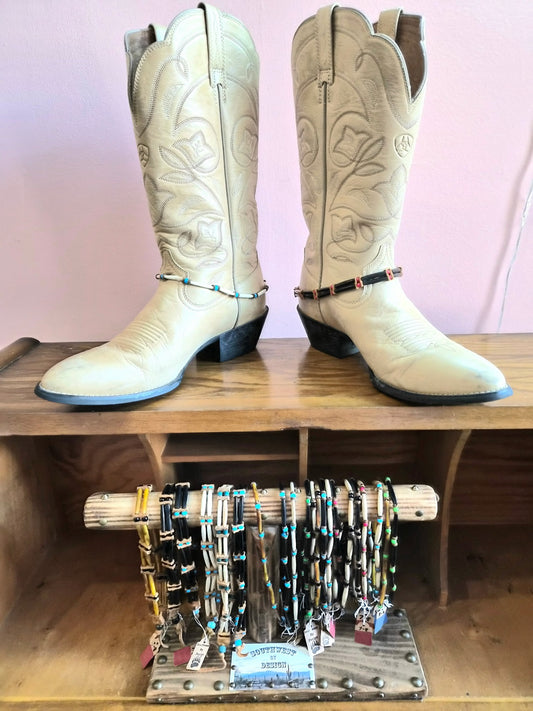 Front view of bone Hairpipe Boot Bracelet - Southwest by Design