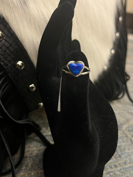 Handmade Sterling Silver  and Lab Opal Gemstone Rings - Regul Silver