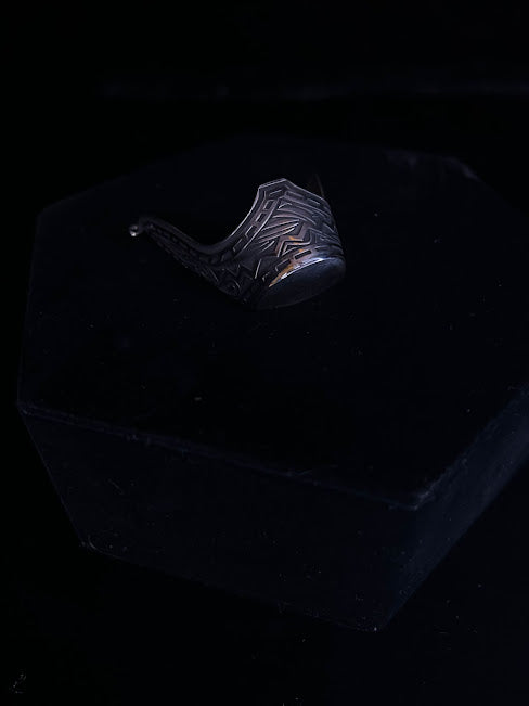 Back view of sterling Silver Western Style Handcrafted Protective and Decorative Boot Tips