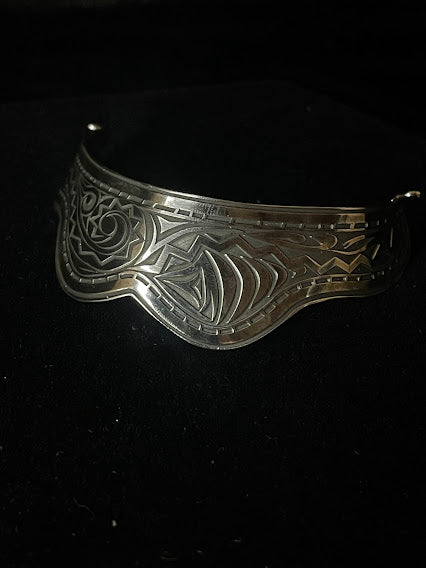 Front view of sterling Silver Western Style Handcrafted Protective and Decorative Boot Tips