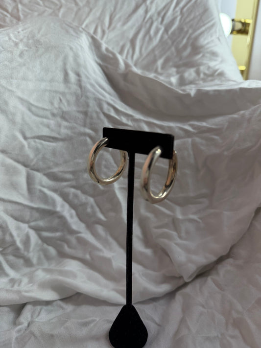 Original photo of Classic Sterling Silver Hoop Earrings