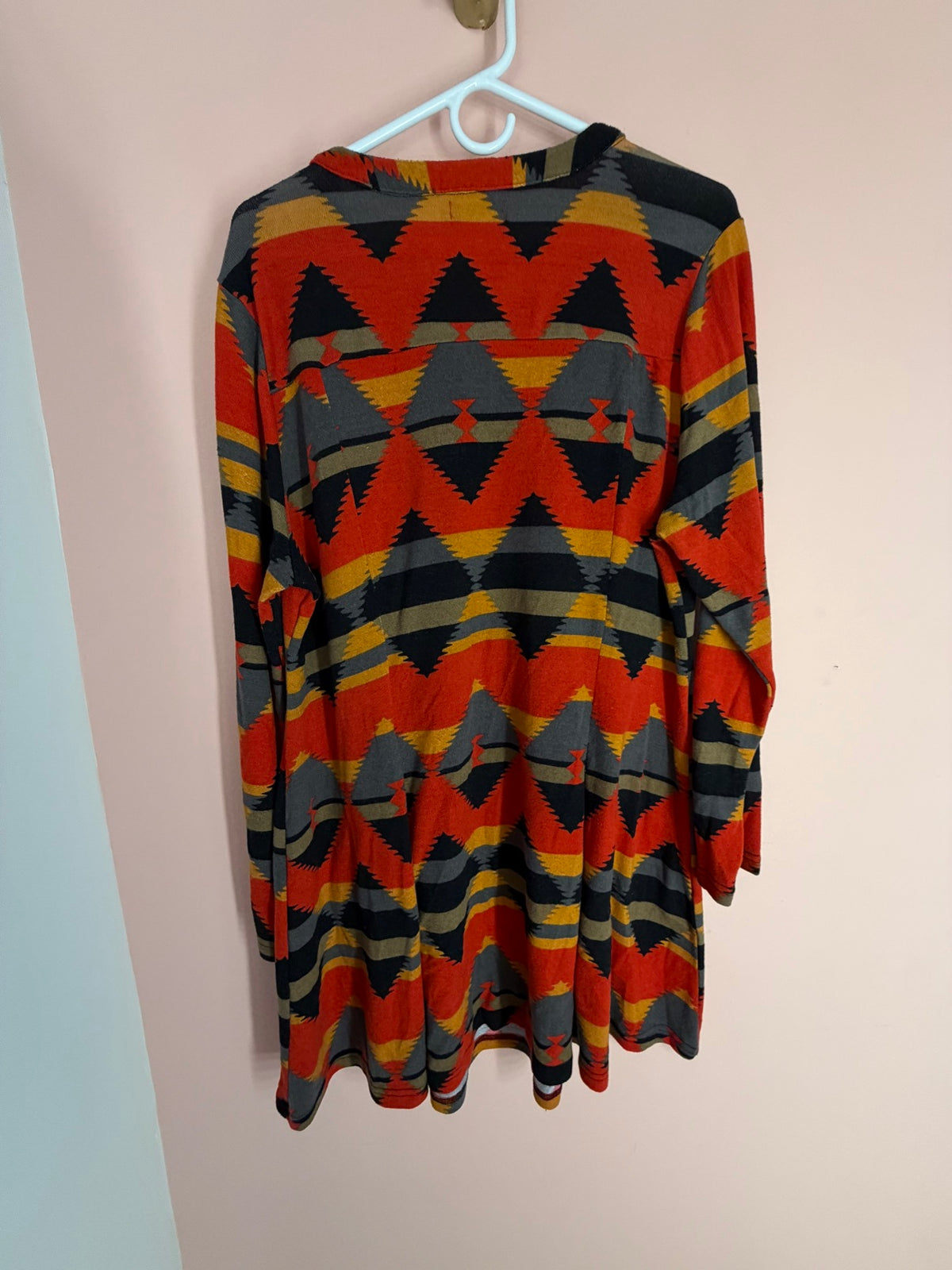 REBORN aztec print tunic, back view