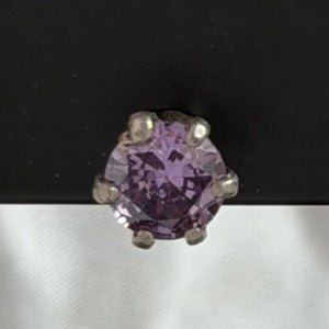 Dark Purple Cubic Zirconia stud earrings