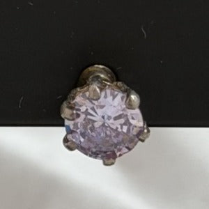 Light Purple (Lavender) Cubic Zirconia stud earrings