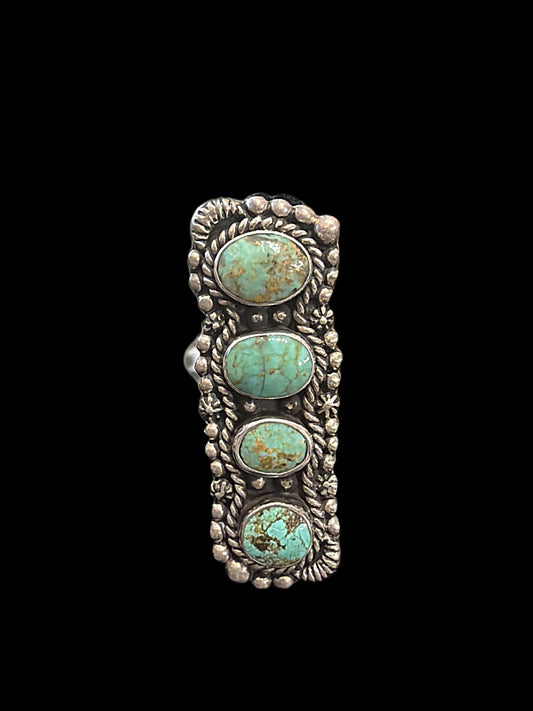 Long Tyrone Turquoise Ring - Size 6.5 - Connie Consignment