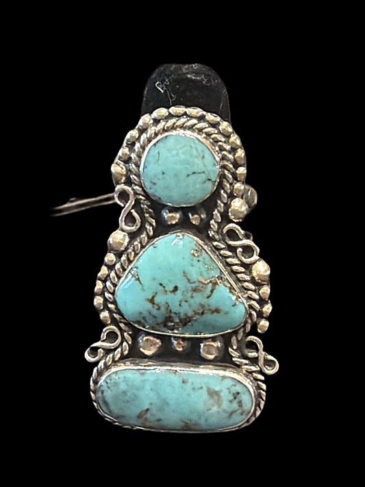 Nacozari 3-Stone Ring Size 7.5 22g