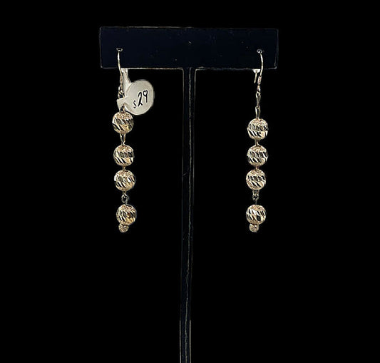 Handcrafted Sterling Silver Beaded Earrings - Regul Silver