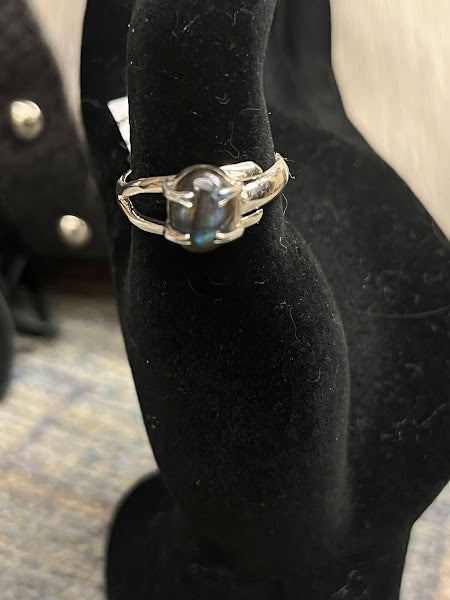 Natural Gemstone Sterling Silver Adjustable  Rings - Regul Silver