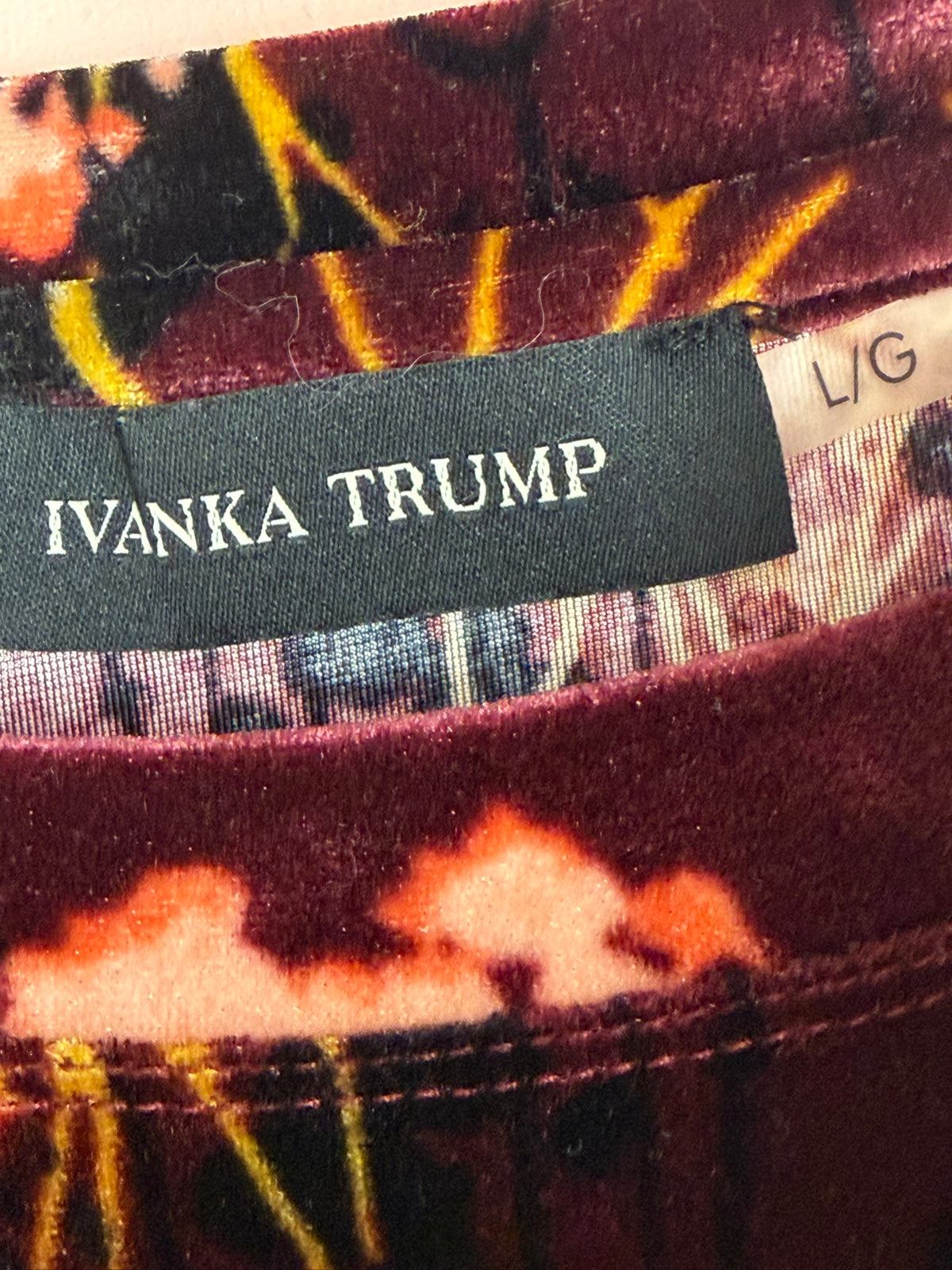 Ivanka Trump tag, size L
