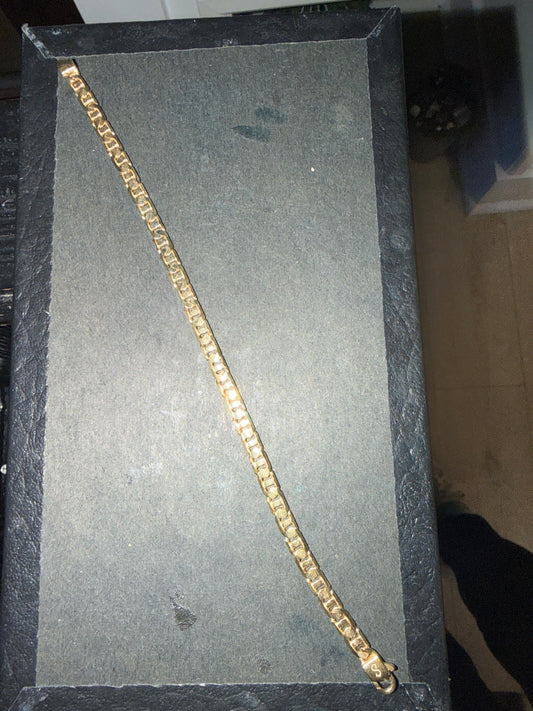 Flat mariner link bracelet in 18K gold plate, DESMOS