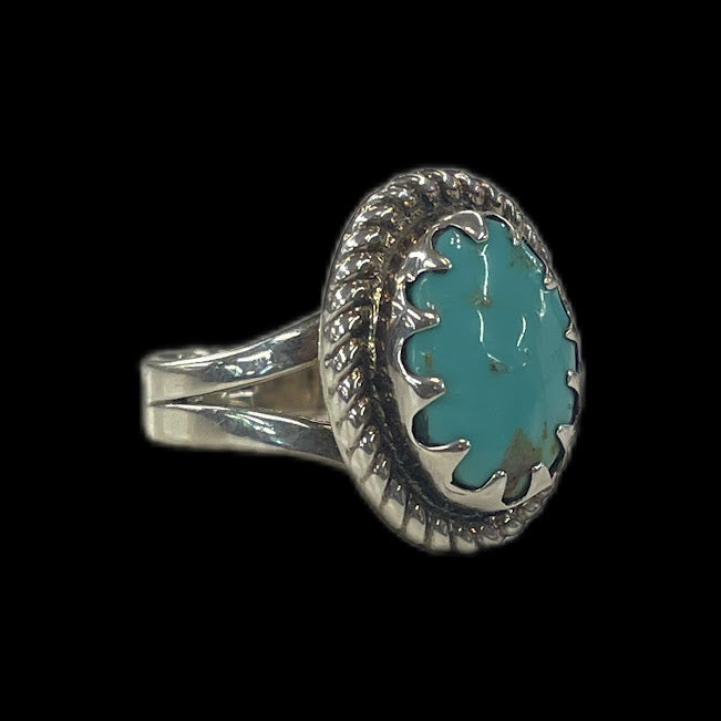 Round Sonoran Turquoise| Sterling Silver Ring - Regul Silver