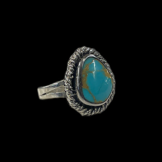 Irregular Shape Handcrafted Western Turquoise Rings - Regul Silver