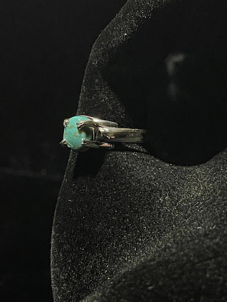 Adjustable | Mini Genuine Turquoise Sterling Silver Rings - Regul Silver