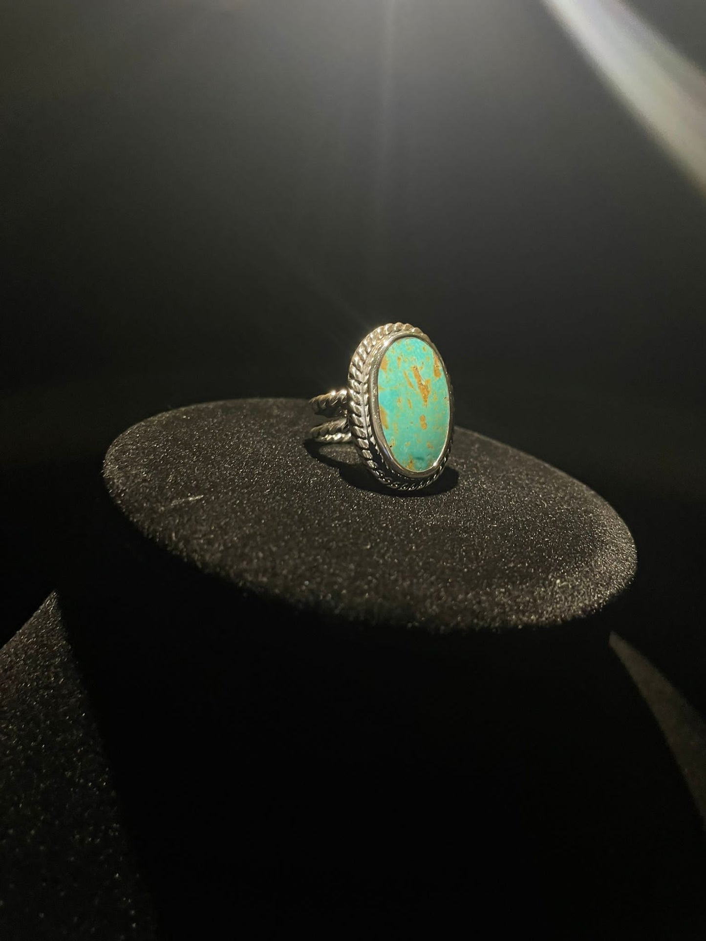 Western Sonoran Turquoise and Sterling Silver Ring - Regul Silver
