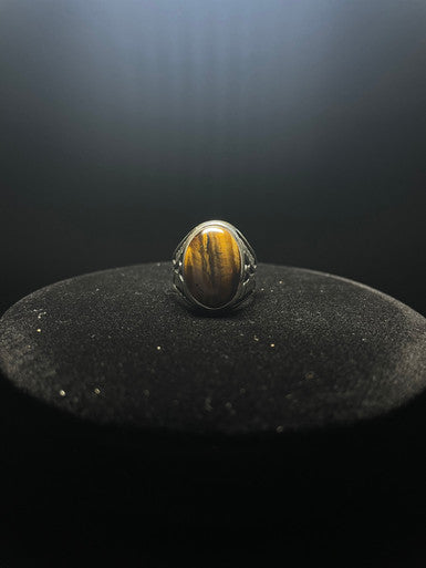 Western Style Tigers Eye Rings| Firebird - Regul Silver